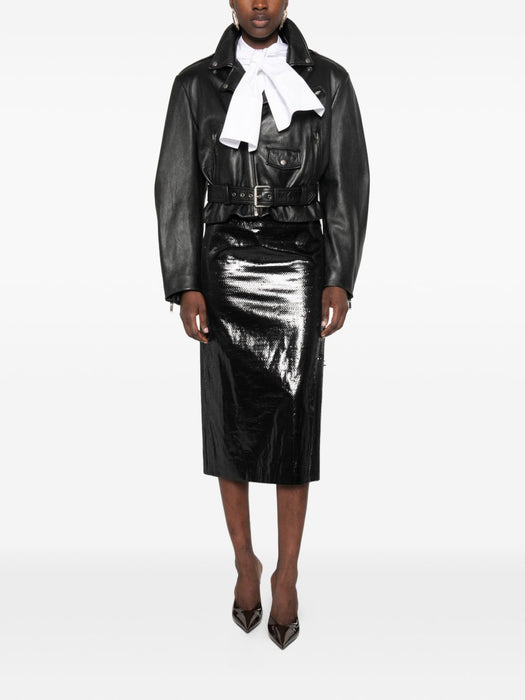 Belted biker jacket 865220 YCQT21000 SAINT LAURENT 