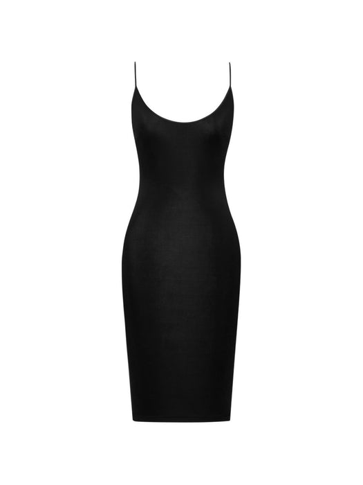 Open back dress in ribbed knit 868281 Y38DS1000 SAINT LAURENT 