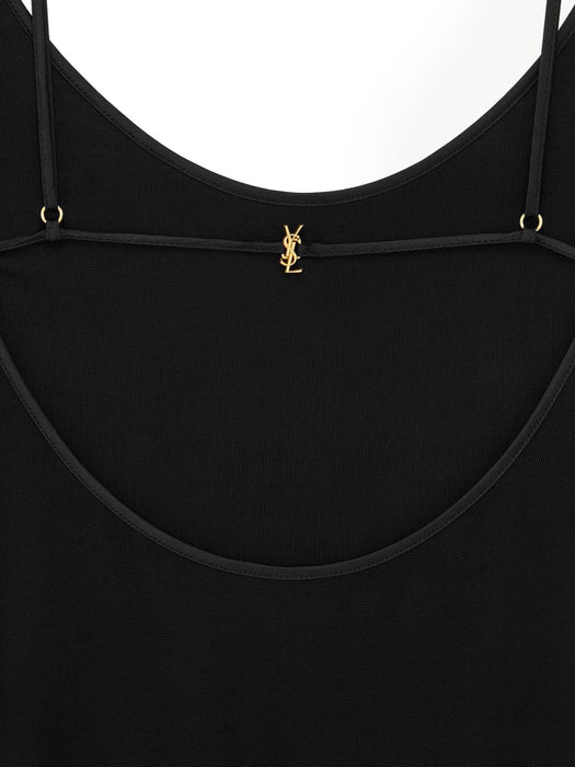 Open back dress in ribbed knit 868281 Y38DS1000 SAINT LAURENT 