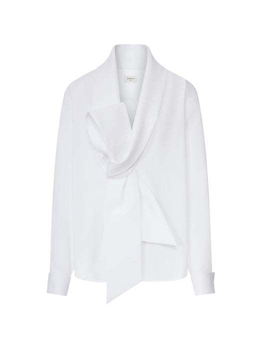Lavallière bow-detail cotton shirt 870726 Y1H489000 SAINT LAURENT 