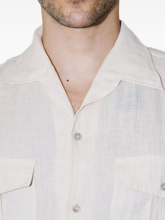 Terra Linen Ivory Classic Shirt ANDREAS TERRALINENIVORY TRUE TRIBE 