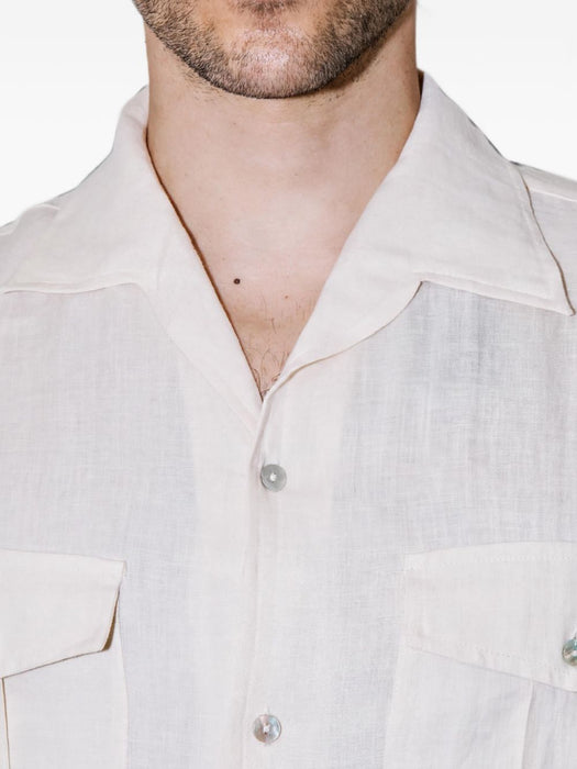 Terra Linen Ivory Classic Shirt ANDREAS TERRALINENIVORY TRUE TRIBE 