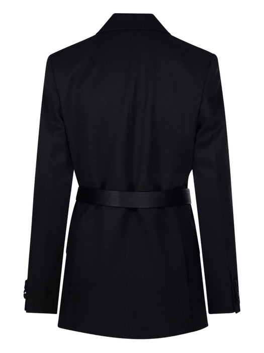 belted peaked-lapel jacket 1126WJK006909C 1 VICTORIA BECKHAM 