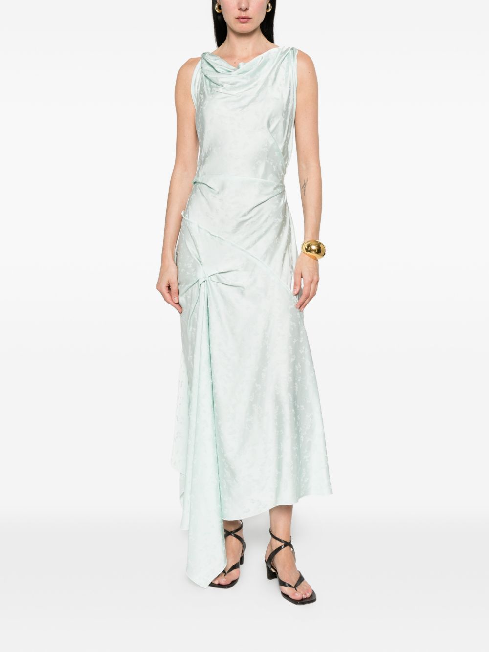 cowl-neck drape-detail midi dress 1226WDR006029C 2556 VICTORIA BECKHAM 