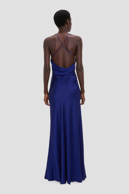 twist-detail satin dress 1226WDR007290B 9804 VICTORIA BECKHAM 