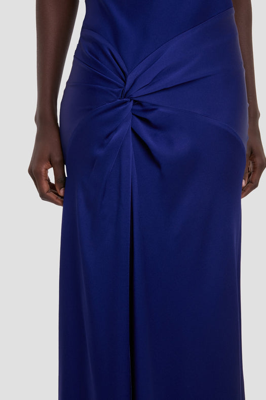 twist-detail satin dress 1226WDR007290B 9804 VICTORIA BECKHAM 