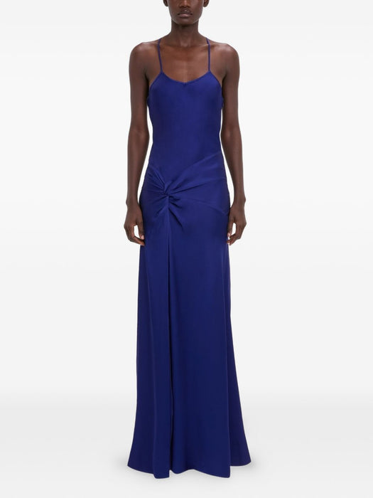 twist-detail satin dress 1226WDR007290B 9804 VICTORIA BECKHAM 