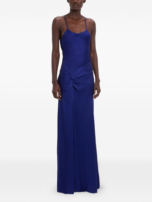 twist-detail satin dress 1226WDR007290B 9804 VICTORIA BECKHAM 