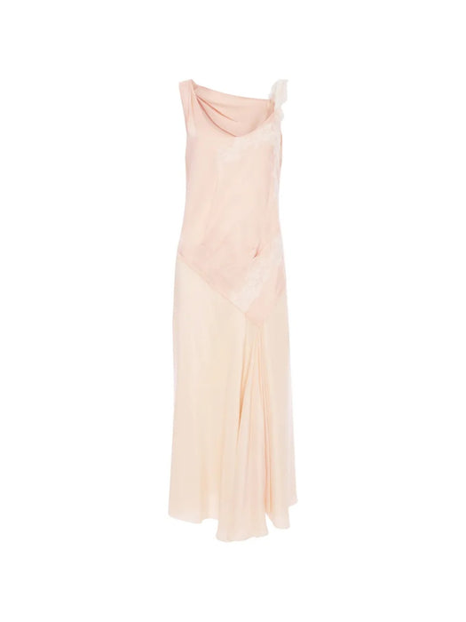 lace-trim midi dress 1226WDR007331A 9807 VICTORIA BECKHAM 
