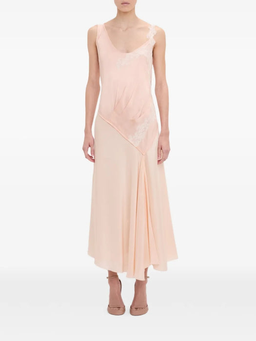 lace-trim midi dress 1226WDR007331A 9807 VICTORIA BECKHAM 
