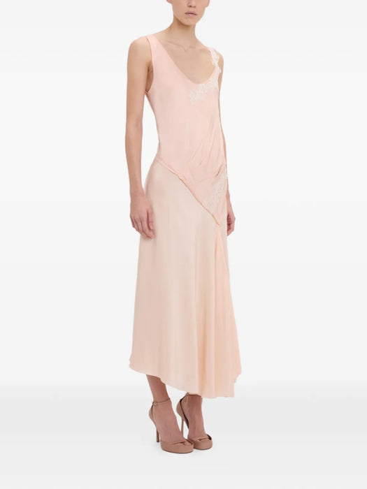 lace-trim midi dress 1226WDR007331A 9807 VICTORIA BECKHAM 