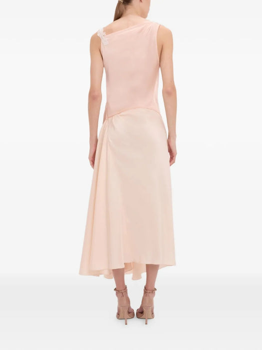 lace-trim midi dress 1226WDR007331A 9807 VICTORIA BECKHAM 