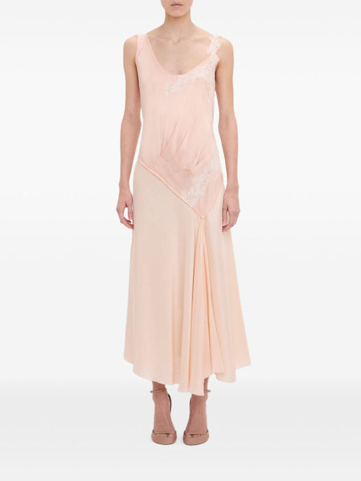 lace-trim midi dress 1226WDR007331A 9807 VICTORIA BECKHAM 