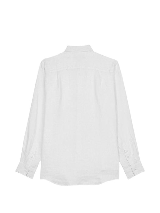 Men Linen Shirt Solid 26163674 010V VILEBREQUIN 