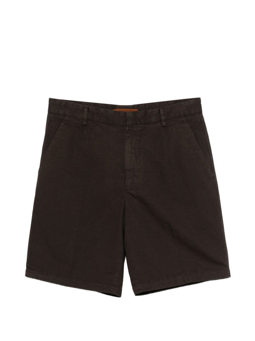 Brown front-pockets shorts Zegna UHI37A3 TB17M09 ZEGNA 