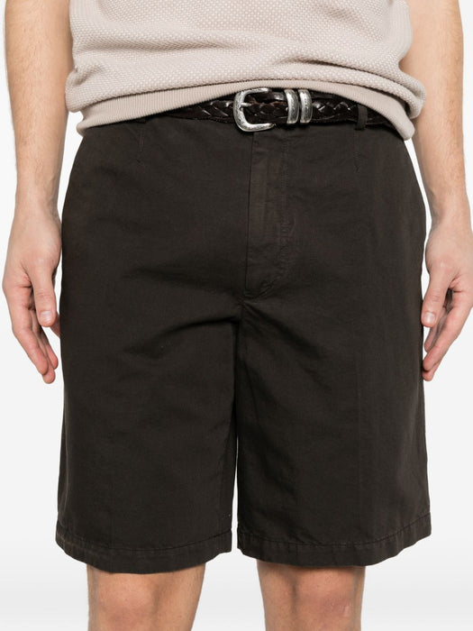 Brown front-pockets shorts Zegna UHI37A3 TB17M09 ZEGNA 