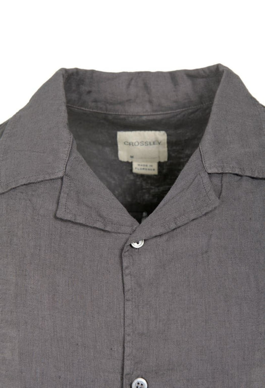 MEN'S SHIRT CROSSLEY JEDLERWP LINEN DARK BROWN JEDLERWP 1295 CROSSLEY 