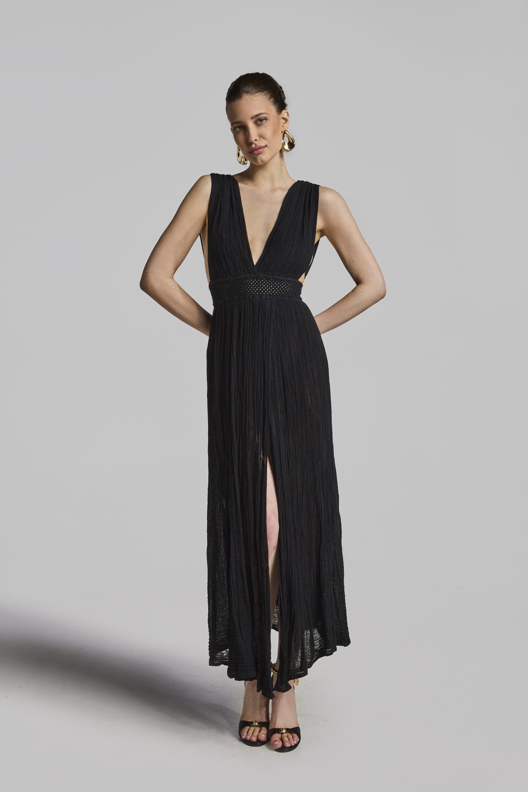 HERA MAXI DRESS  BLACK 246627 BLACK D'ARTEMIDE 