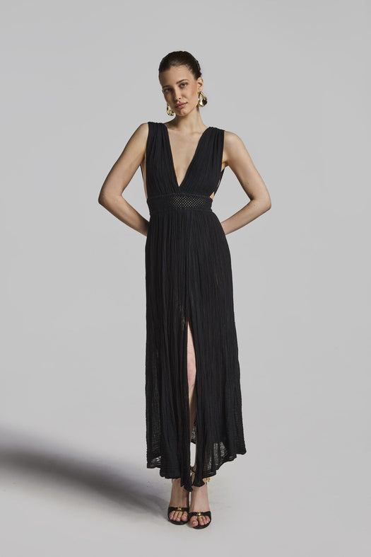 HERA MAXI DRESS  BLACK 246627 BLACK D'ARTEMIDE 