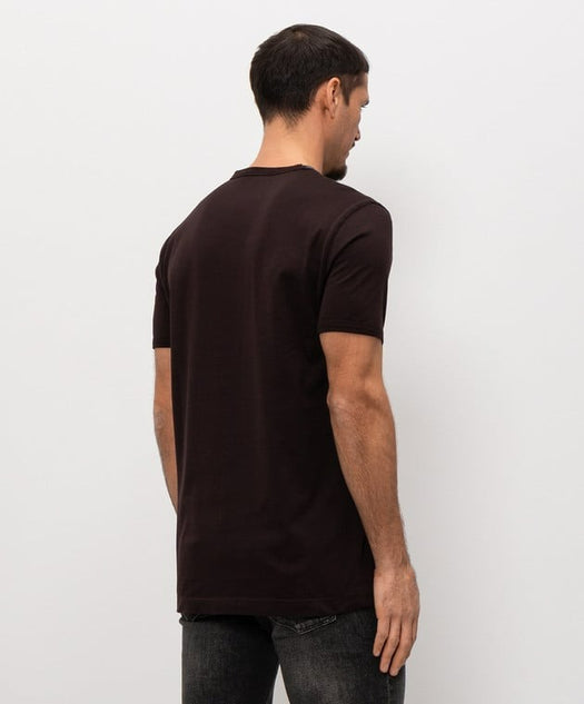 Brown T-shirt with logo patch G8JX7T G7P1AM0682 DOLCE & GABBANA 