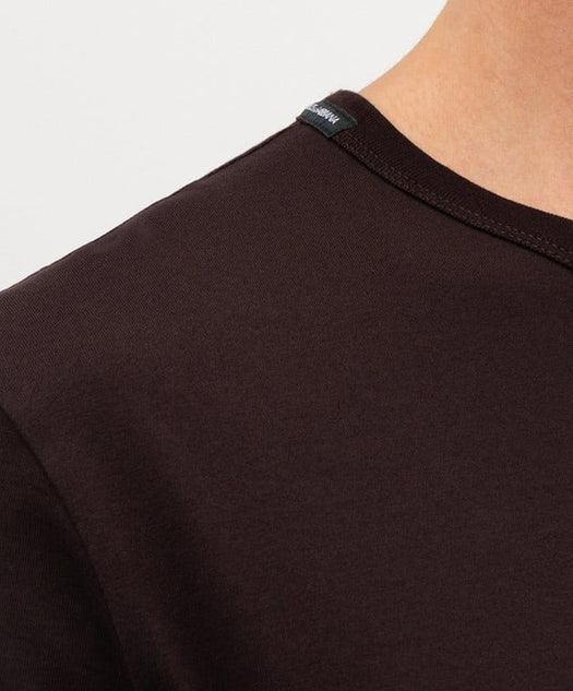Brown T-shirt with logo patch G8JX7T G7P1AM0682 DOLCE & GABBANA 