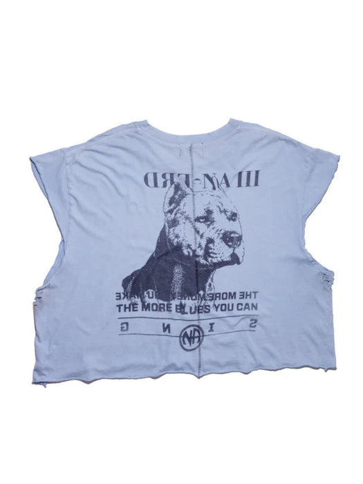 NA Pitbull Cut-Off T-Shirt<BR/> 01-0947 LIGHT BLUE ENFANTS RICHES DÉPRIMÉS 