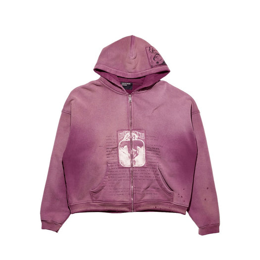 ROCK / PAPER / SCISSORS II ASSEMBLAGE ZIP HOODIE 02-0524 MAROON ENFANTS RICHES DÉPRIMÉS 
