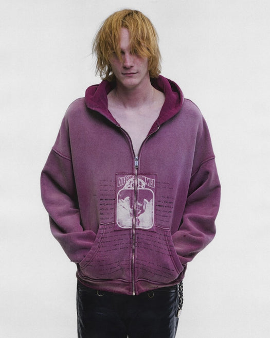 ROCK / PAPER / SCISSORS II ASSEMBLAGE ZIP HOODIE 02-0524 MAROON ENFANTS RICHES DÉPRIMÉS 