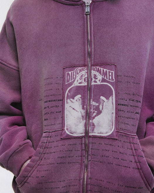 ROCK / PAPER / SCISSORS II ASSEMBLAGE ZIP HOODIE 02-0524 MAROON ENFANTS RICHES DÉPRIMÉS 