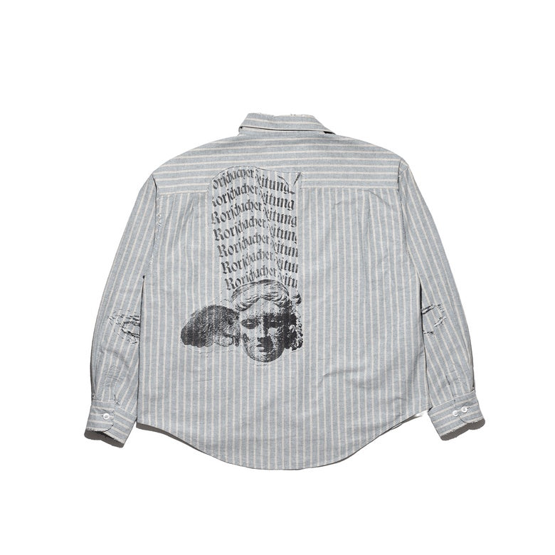 REPAIRED EVERYDAY SHIRT 04-0260 GREEN / WHITE STRIPE ENFANTS RICHES DÉPRIMÉS 