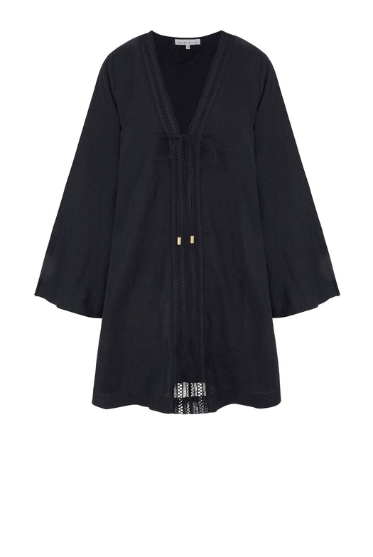 Mini beach kaftan 26RSMT61 BLK-BLK HEIDI KLEIN 