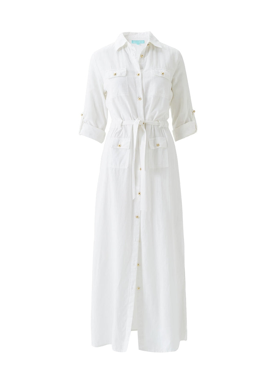 Darcy White Dress DARCY CR WHT MELISSA ODABASH 