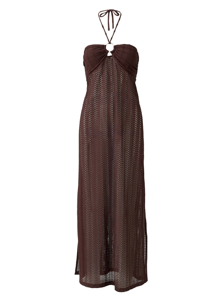 Harriet Brown Dress HARRIET CR BRWN MELISSA ODABASH 