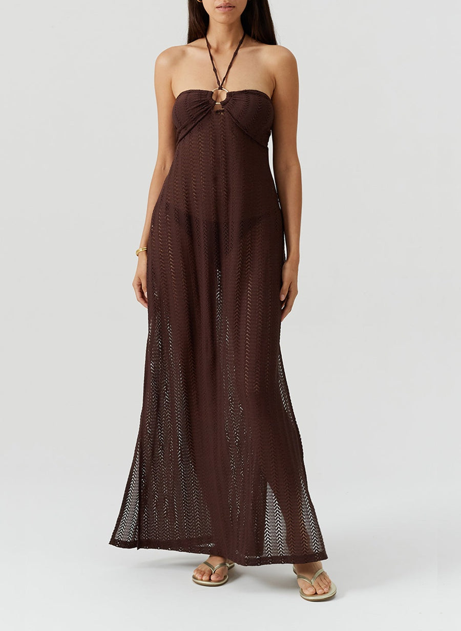 Harriet Brown Dress HARRIET CR BRWN MELISSA ODABASH 