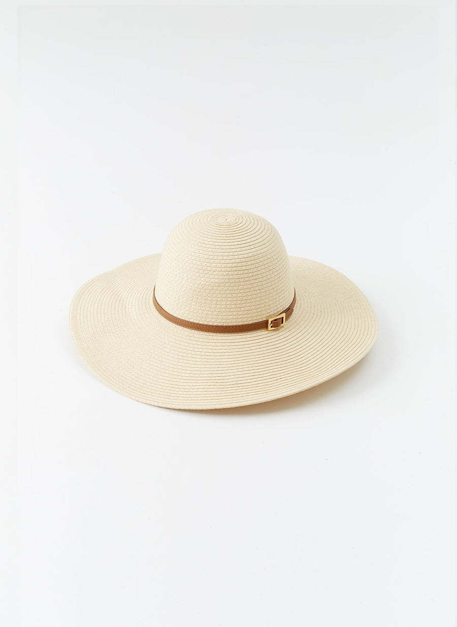 Jemima Cream Hat JEMIMA CR WHT/TAN MELISSA ODABASH 