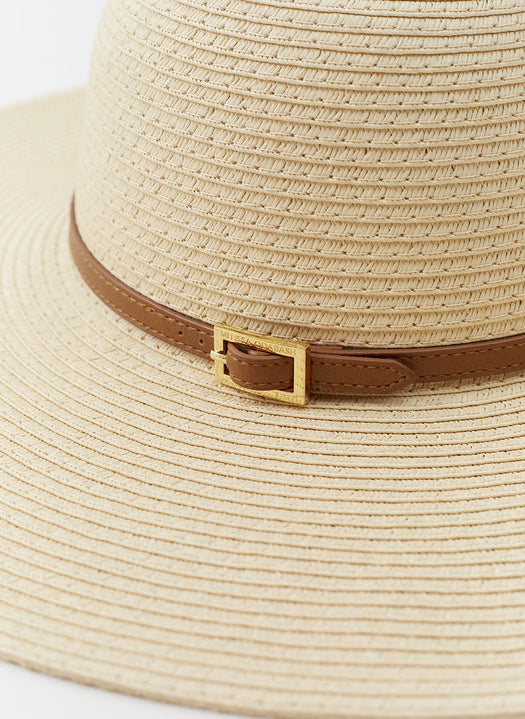 Jemima Cream Hat JEMIMA CR WHT/TAN MELISSA ODABASH 