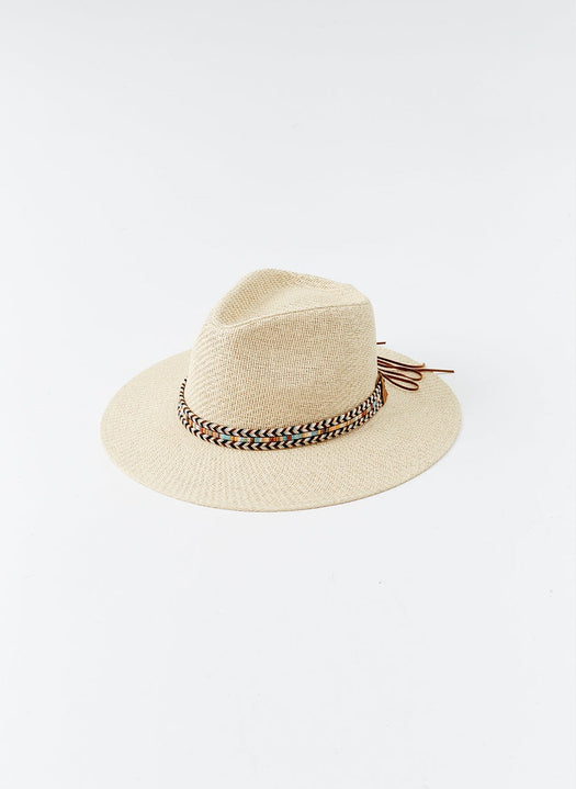 Kate Beige Ribbon Hat KATE CR BEIG/RIB BEL MELISSA ODABASH 
