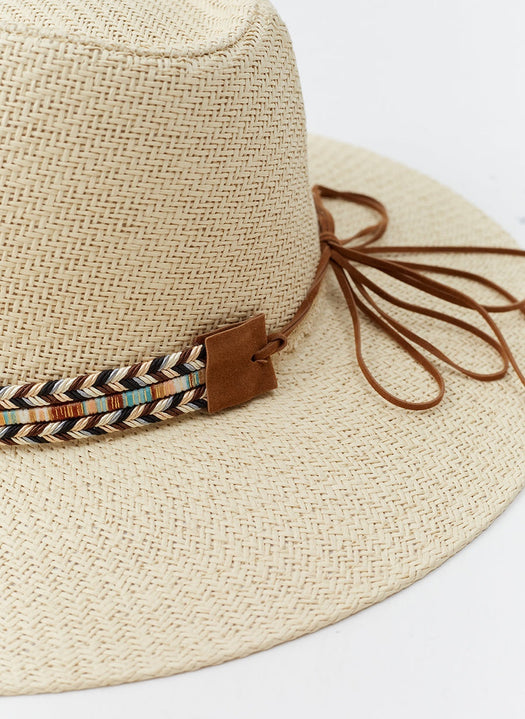 Kate Beige Ribbon Hat KATE CR BEIG/RIB BEL MELISSA ODABASH 