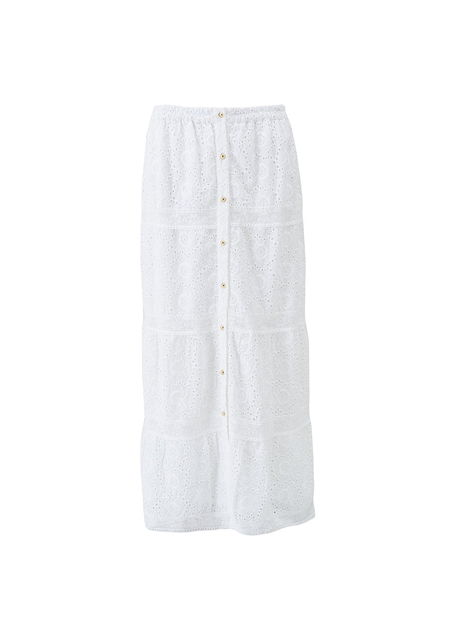 Novie White Skirt NOVIE SS WHT MELISSA ODABASH 