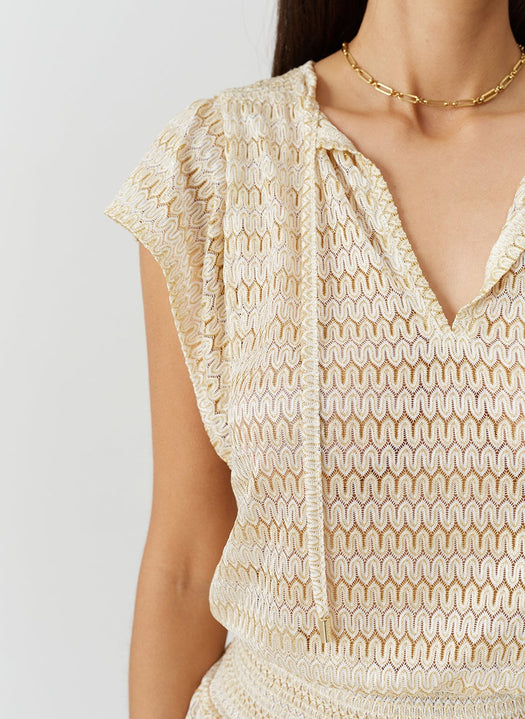 Remi Gold Dress REMI CR GOL MELISSA ODABASH 