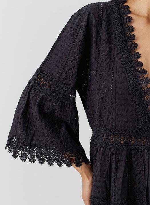Victoria Black Kaftan VICTORIA CORE BLK MELISSA ODABASH 