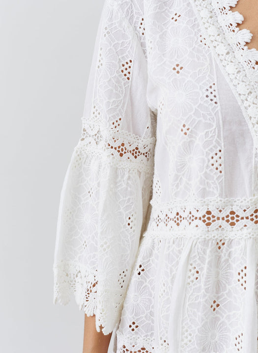 Victoria White Kaftan VICTORIA CORE CR WHT MELISSA ODABASH 