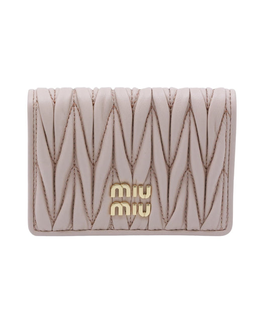 Beige Leather Wallet 5MC103 AFPPF0236 MIU MIU 