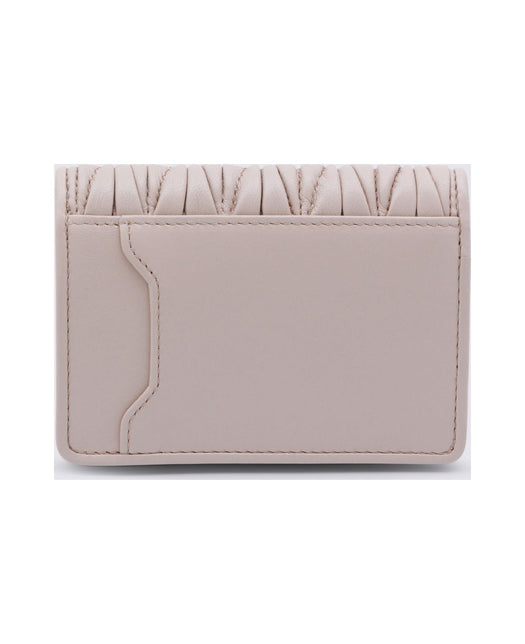 Beige Leather Wallet 5MC103 AFPPF0236 MIU MIU 