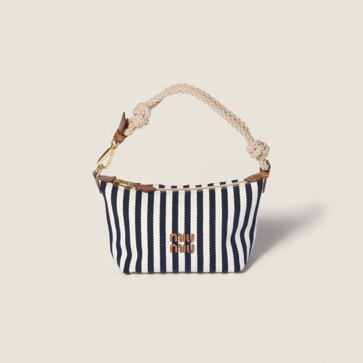 Cotton and leather pouch 5NE841 2I0GF0B9P MIU MIU 