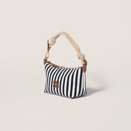 Cotton and leather pouch 5NE841 2I0GF0B9P MIU MIU 