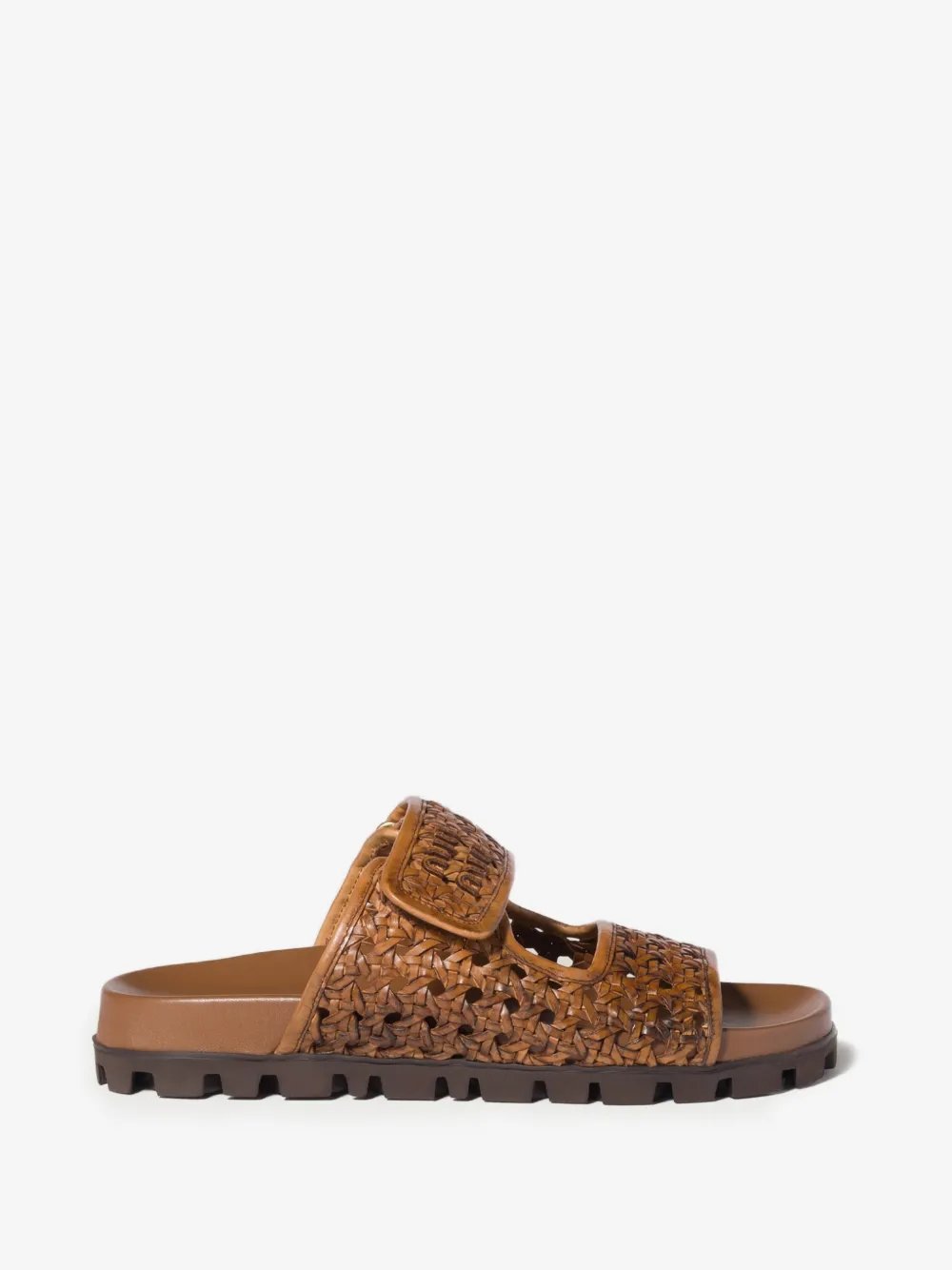 Woven leather sandals 5XX679 F 010 3ZN7F0046 MIU MIU 