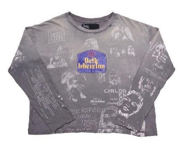 BETHLEHEM L/S TEE 3U005Q1010VBK VINTAGE BLACK PALY HOLLYWOOD 