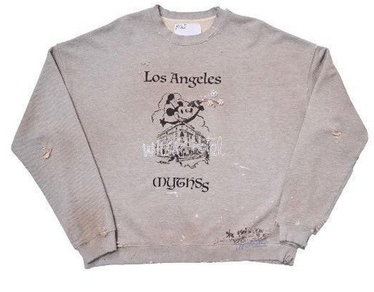 MYTHSS CREWNECK 4U010Q1010GRY GRAY PALY HOLLYWOOD 