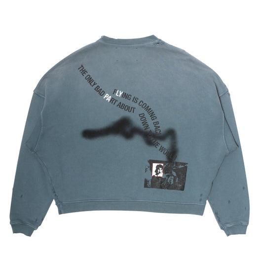 STREETWISE AIRBRUSH CREW NECK 4U011Q1010TEA TEAL PALY HOLLYWOOD 